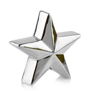 Ozdoby bożonarodzeniowe - Gwiazda ceramiczna 14 cm srebrny - miniaturka - grafika 1