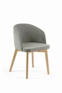Krzesła - Flavio 2 krzesło tapicerowane szare nogi buk naturalny - miniaturka - grafika 1