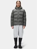 Kurtki damskie - Rains Kurtka zimowa 15120 Szary Regular Fit - miniaturka - grafika 1