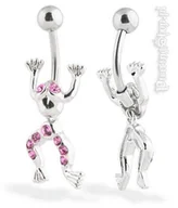 Kolczyki - kolczyk do pępka ŻABKA RO-dł. pręta 10mm - miniaturka - grafika 1