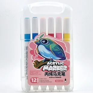 Pisaki Markery Akrylowe Bezzapachowe Diy Zestaw 12 Szt. - Przybory szkolne - miniaturka - grafika 1