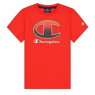 Koszulki męskie - CHAMPION Koszulka z krótkim rękawem Marka Model Koszulka z krótkim rękawem Crewneck T-Shirt B czerwony - miniaturka - grafika 1