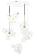 Lampy sufitowe - KingHome Lampa wisząca CAPRI DISC 5 - LED, szkło, metal XCP9148-5A [11223897] - miniaturka - grafika 1