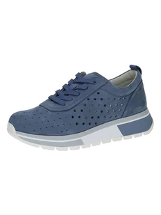 Caprice Skórzane sneakersy w kolorze niebieskim - Trampki damskie - miniaturka - grafika 1
