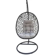 Fotele ogrodowe wiszące - Bujak okrągły czarny - miniaturka - grafika 1