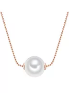 Naszyjniki - Nova Pearls Copenhagen Pozłacany naszyjnik z perłą - dł. 42 cm - miniaturka - grafika 1