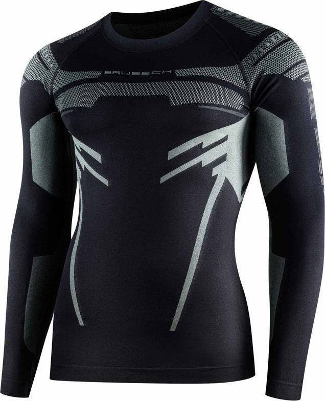 Brubeck LS15700 Bluza męska DRY czarny/grafitowy XL