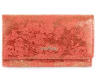 Portfele - Portfel damski Betarice ( czerwony + złoty, błyszczący, skóra naturalna) - miniaturka - grafika 1