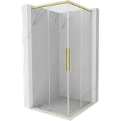 Kabiny prysznicowe - Mexen Rox Duo kabina prysznicowa rozsuwana 100 x 100 cm, transparent, złota szczotkowana - 8C2D-100-100-55-00 - miniaturka - grafika 1