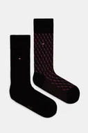 Skarpetki męskie - Tommy Hilfiger skarpetki 2-pack męskie kolor czarny 701229839 - miniaturka - grafika 1