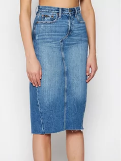 Spódnice - Polo Ralph Lauren Spódnica jeansowa Skt 211825856001 Niebieski Regular Fit - grafika 1