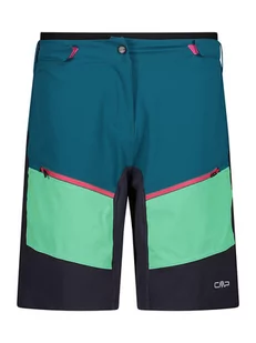 CMP Bermudy funkcyjne w kolorze zielono-czarnym - Spodnie sportowe damskie - miniaturka - grafika 1