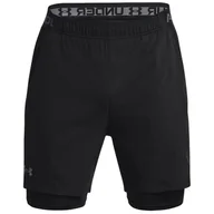 Spodenki męskie - Męskie szorty Under Armour Vanish Woven 2in1 Sts Rozmiar: XL / Kolor: czarny/szary - miniaturka - grafika 1