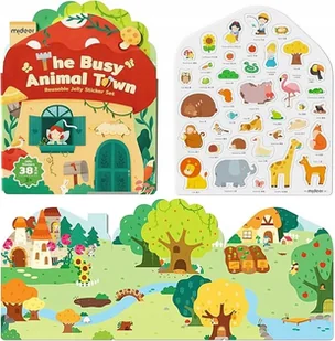 Zestaw wielorazowych żelowych naklejek - Zwierzęta - Zabawki kreatywne - miniaturka - grafika 1