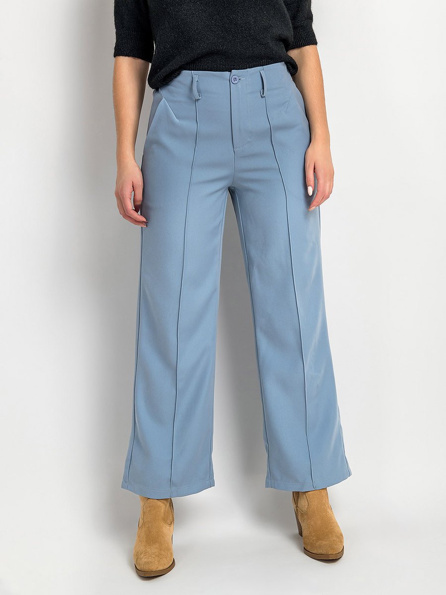 Eleganckie spodnie L niebieski