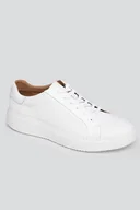 Półbuty męskie - Białe sneakersy ze skóry naturalnej 01033A00SNA - miniaturka - grafika 1