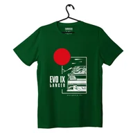 Odzież do sportów motorowych - T-shirt koszulka Mitsubishi Lancer Evo IX zielona-XL - miniaturka - grafika 1