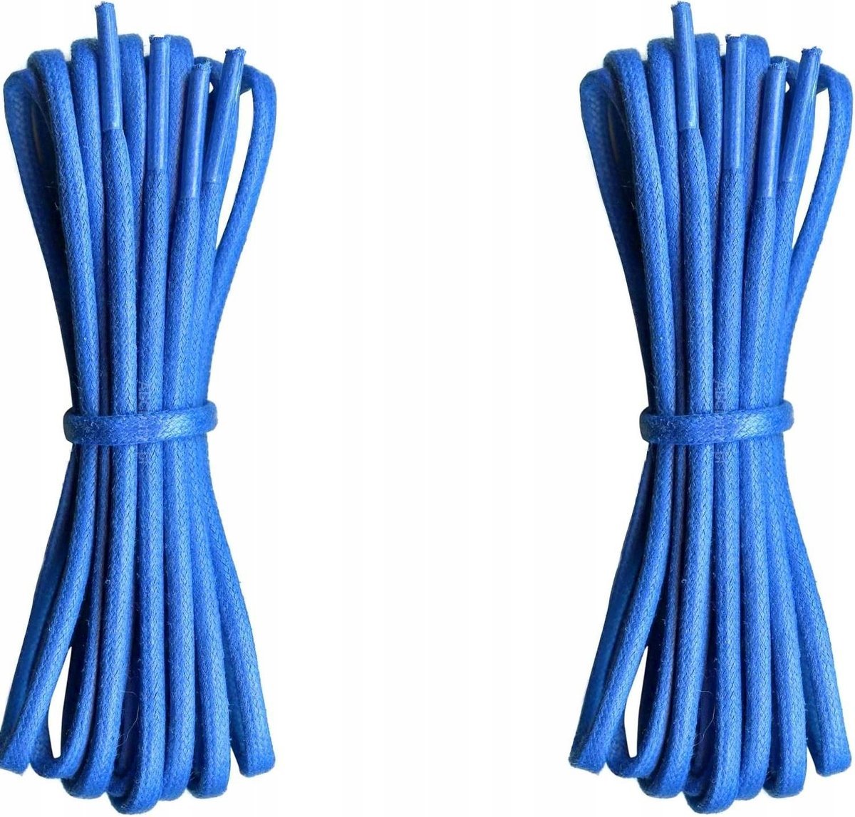 WOSKOWANE Sznurówki NIEBIESKIE Sznurowadła 140 cm ŚREDNIE 35 Okrągłe G15-90