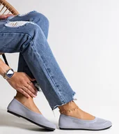 Baleriny - Szare baleriny materiałowe Yafia-36 - miniaturka - grafika 1