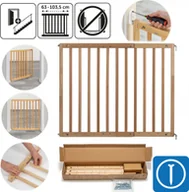 Zabezpieczenia dla dzieci - Reer Bramka ochronna zabezpieczająca przykręcana 63-103,5cm REER - miniaturka - grafika 1