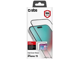 Szkło ochronne SBS Full Cover Glass do Apple iPhone 15 - Szkła hartowane na telefon - miniaturka - grafika 1
