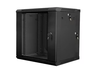 Szafa wisząca 19" 12U Lanberg, 600mm, dwusekcyjna, czarna - Szafy rack - miniaturka - grafika 1