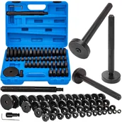 Ściągacze - Ściągacz do tulei łożysk sworzni adapter prasy 18-74 mm zestaw 52 el SILVER - miniaturka - grafika 1