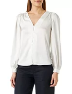 Bluzki damskie - Vila Damska różnorodność dekolt w serek L/S Shirt/SU-NOOS bluzka, Snow White, 42, Snow White, 42 - miniaturka - grafika 1