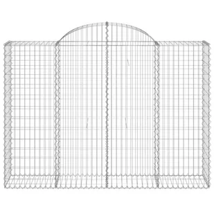 vidaXL Kosze gabionowe, 6 szt, 200x50x140/160 cm, galwanizowane żelazo - Ogrodzenia - miniaturka - grafika 5