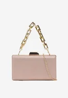 Torebki damskie - Szampańska Brokatowa Torebka Kopertówka z Łańcuszkiem Aurellia - miniaturka - grafika 1