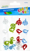 Zabawki kreatywne - Craft with Fun Ozdoba filcowa samoprzylepna Mikołaj 18 szt. - miniaturka - grafika 1