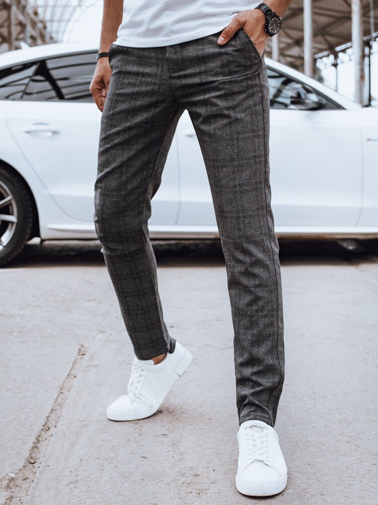 Spodnie męskie casual ciemnoszare Dstreet UX4399-33