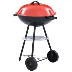 vidaXL Przenośny grill węglowy XXL, z kółkami, 44 cm - Grille - miniaturka - grafika 1