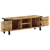 Szafki RTV - vidaXL Szafka pod TV 110x35x40 cm lite drewno mango - miniaturka - grafika 1