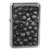 Trafika - Tasman Tasman, Zapalniczka benzynowa, Skull 2, emblemat srebrny - miniaturka - grafika 1