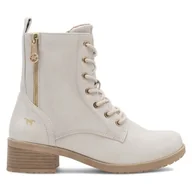 Botki damskie - Trzewiki Mustang 1402-502 Biały - miniaturka - grafika 1