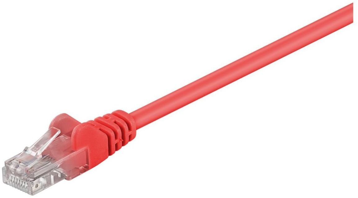 MicroConnect U/UTP CAT5e 15M Czerwony PVC