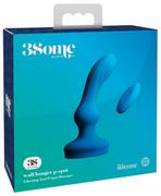 Masażery prostaty - 3Some wall banger P-Spot - sterowany radiowo wibrator prostaty z możliwością ładowania (niebieski) - miniaturka - grafika 1
