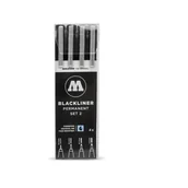 Markery permanentne - Molotow mołotow blackliner blackliner 4er etui Set II MO200487 - miniaturka - grafika 1