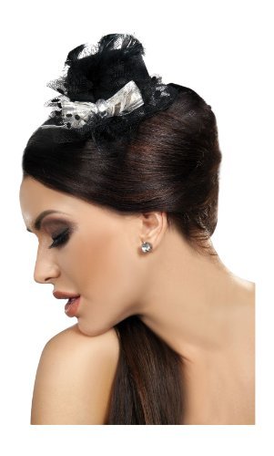Livco Corsetti Mini Top Kapelusz Model 16 Czarny/Srebrny Mały/Duży