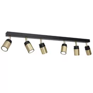 Lampy sufitowe - Luminex Nest 1798 Plafon Oprawa sufitowa 6x8W GU10 czarny/złoty - miniaturka - grafika 1