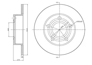 METELLI Tarcza hamulcowa 23-0531C - Szczęki hamulcowe - miniaturka - grafika 1