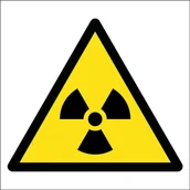 Akcesoria BHP - Tabliczka OSTRZEŻENIE PRZED MATERIAŁEM RADIOAKTYWNYM 20x20cm PCV 1mm - miniaturka - grafika 1