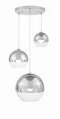 Lampy sufitowe - VERONI TRIO lampa wisząca potrójna szklane kule chrom 3xE27 - miniaturka - grafika 1