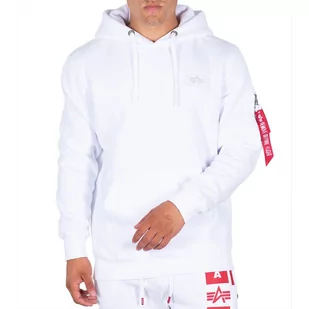 Bluza Alpha Industries Back Print Hoody 17831809 - biała - Bluzy sportowe męskie - miniaturka - grafika 1