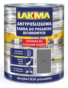 Farba do posadzek betonowych Akrybet B30 szary 1l - Farby olejne i specjalne - miniaturka - grafika 1