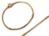 Bransoletki - Bransoletka złota 585 14k 6.18g linka żmijka z cyrkoniami na prezent - miniaturka - grafika 1