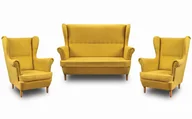 Komplety wypoczynkowe - Zestaw Wypoczynkowy Uszak Sofa + 2x Fotel - miniaturka - grafika 1