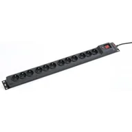 Listwy zasilające - Armac Listwa Zasilająca MULTI 12M/16A RACK 19 (12 GNIAZD) 1.5m czarna M12/16/15/CZ - miniaturka - grafika 1