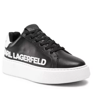 Sneakersy damskie - Sneakersy KARL LAGERFELD - KL62210 Black/White Lthr - grafika 1